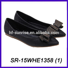 Bowknot-Design Frauen Schuh flache Ferse Dame Schuh Großhandel China flache Schuhe